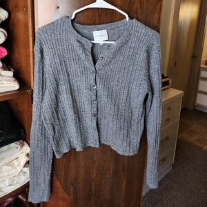 Pink Rose Heather Gray Ribbed Lounge Sey